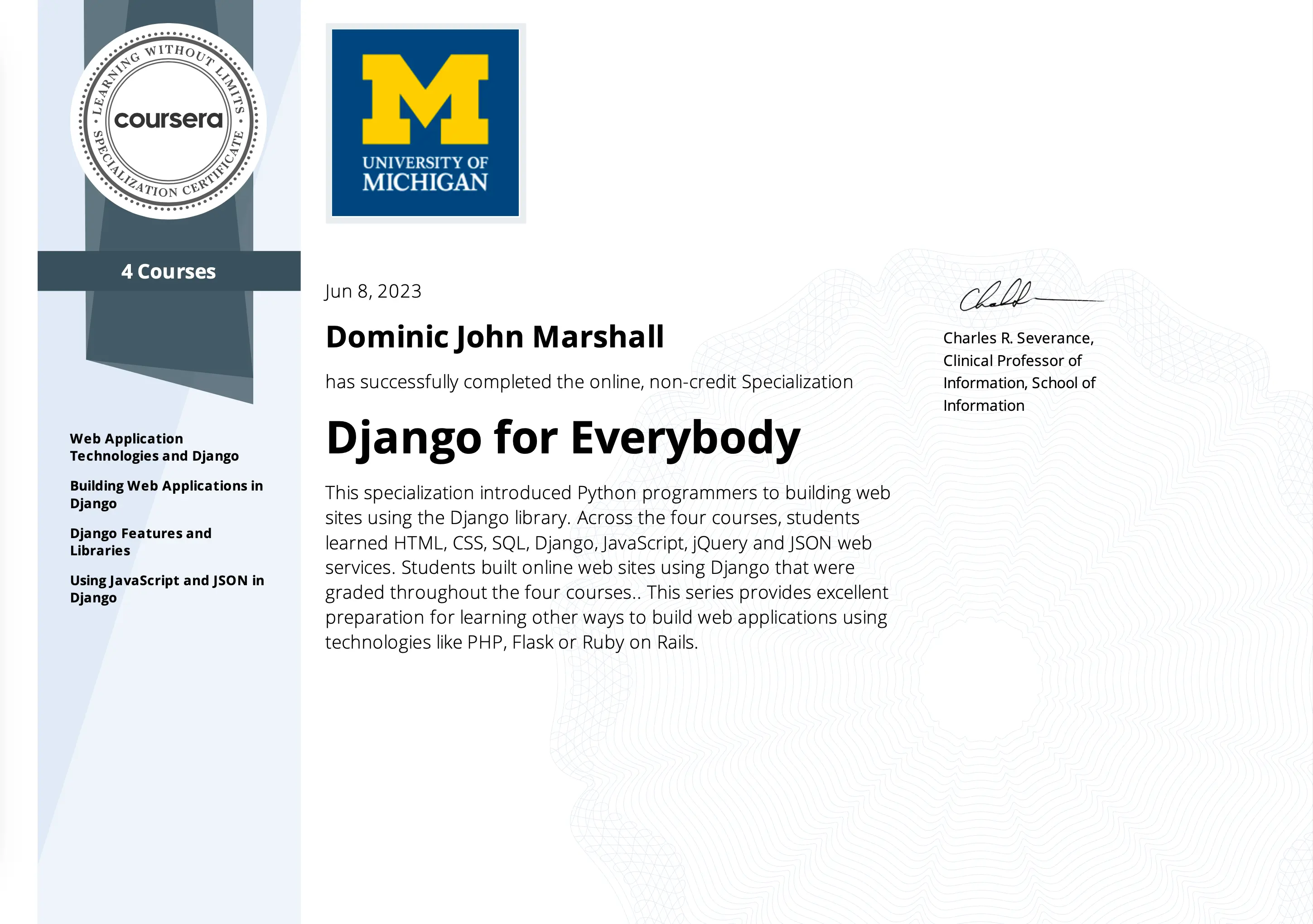 DJ4E certification